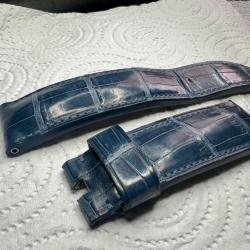 1 bracelet ABP cuir blue grey 24/22  120/75
