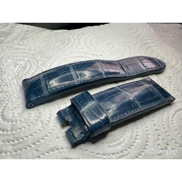1 bracelet ABP cuir blue grey 24/22  120/75
