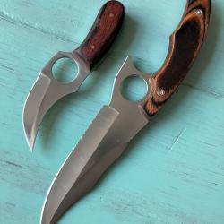 Lot de deux couteaux de chasse (fixes) neufs