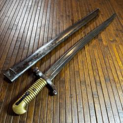 SABRE BA&Iuml;ONNETTE 1842 MANUFACTURE IMP&Eacute;RIALE DE CHATELLERAULT
