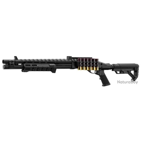 Fusil � pompe Gaz M870 Strike Industries noir airsoft M870 Full black crosse M4