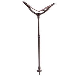 Canne-si&egrave;ge CANNE SIEGE ALUMINIUM REGLABLE ASSISE EN CUIR T 60-90 CM