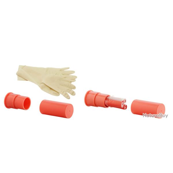 Cartouches factices � rubalise et gants latex - sachet de 2. Cartouches rubalise + gants
