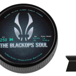 Plombs The Black Ops Soul &agrave; t&ecirc;te plate cal. 5,5 mm