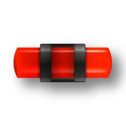 Guidon fluo rouge ajoure M2.6 D4 L12.5