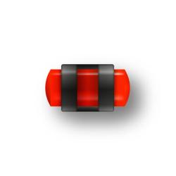 Guidon fluo rouge ajoure M2.6 D3.5 L8