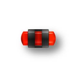 Guidon fluo rouge ajoure M2.6 D3 L7.5