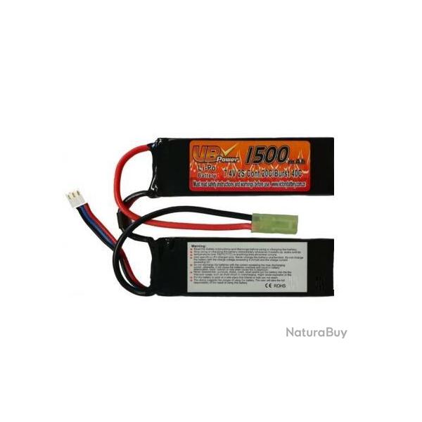 Batterie Li-Po 7.4V 1500mAh 2 Sticks (Gardemain)