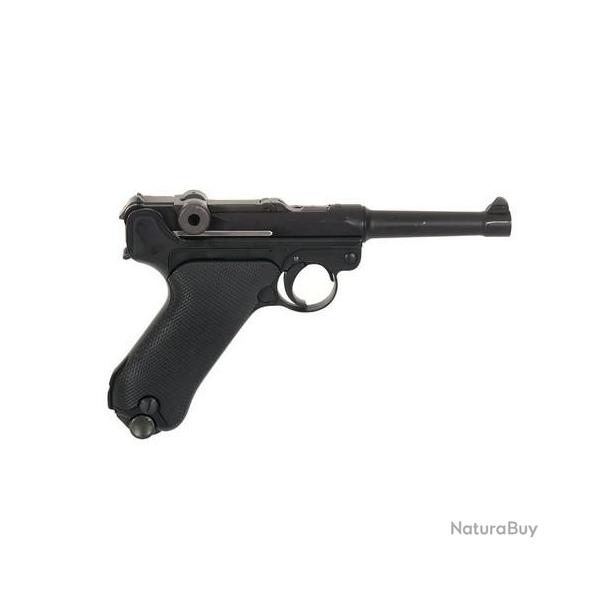 Pistolet 6mm Gaz P08 4" Noir