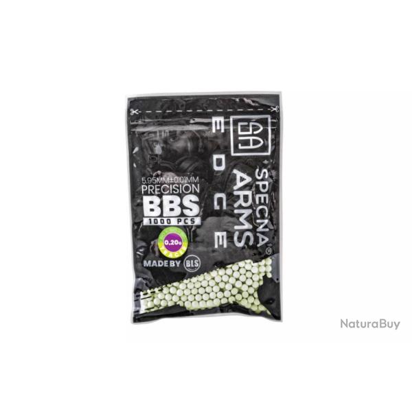 Billes bio 0.20g tracantes vertes Edge en sachet de 1000 pcs