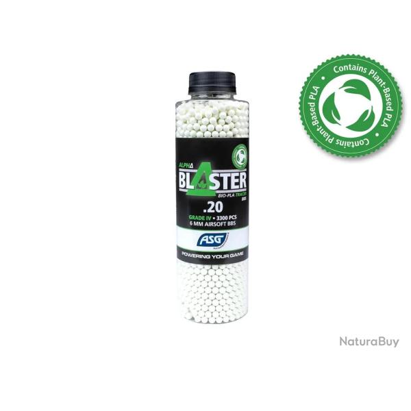 Billes bio 0.20g Alpha Blaster tracantes vertes en bouteille de 3300