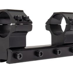 Montage monobloc 2 colliers 25.4mm H 21mm rail 11mm