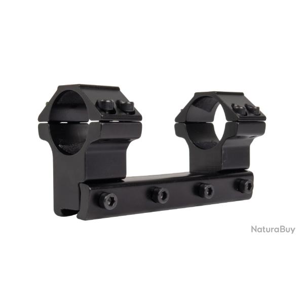 Montage monobloc 2 colliers 25.4mm H 21mm rail 11mm
