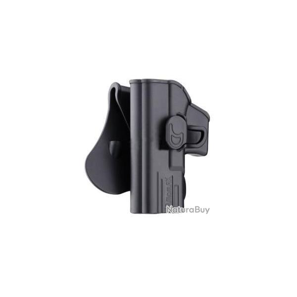 Holster rigide gaucher pour Glock Amomax G2 noir