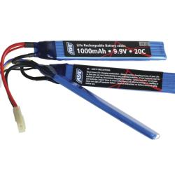 Batterie Li-Fe 9.9V 1000mAh 3 Sticks ASG