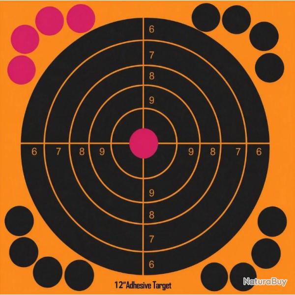 Cibles Splach Orange Fluo 30x30 cm par 10 Powair