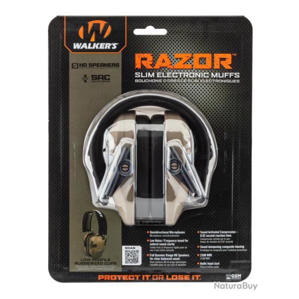 Casque de protection auditive Walkers Razor 2 GWP-RSEM Marron