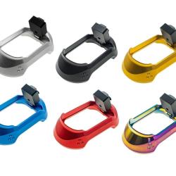 Magwell Match Grade Cowcow Technology T01 en aluminium pour AAP-01, disponible en noir, argent ou bl