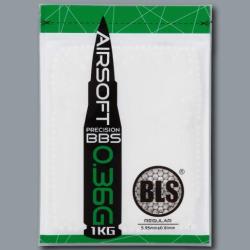 Billes airsoft BLS Ultimate Heavy 0,36 g blanches - Sachet de 1000 unit&eacute;s Blanc