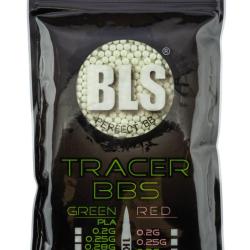 Billes airsoft tra&ccedil;antes biod&eacute;gradables 6mm 0.32g BLS BIO vertes - Sac 1 kg Vert