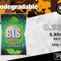 Billes airsoft biod&eacute;gradables BLS 0.23g blanches 6mm Blanc