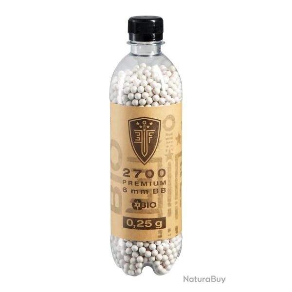 Billes BBS airsoft biod�gradables 6mm Elite Force Bio Blanche 0.25g bouteille 2700 unit�s