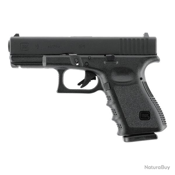 Pistolet airsoft Glock 19 � gaz billes 6 mm moins de 1 joule