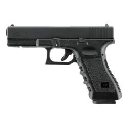 Pistolet airsoft Glock 17 &agrave; gaz culasse aluminium frais&eacute;e CNC billes 6 mm