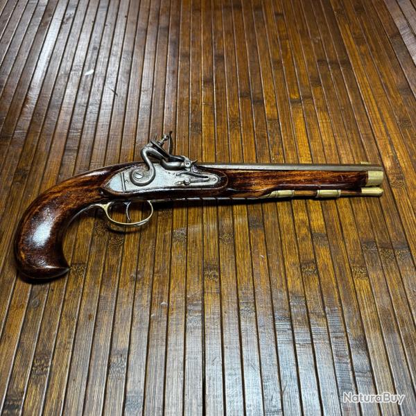 PISTOLET  DE TIR A SILEX KENTUCKY CANON RAY�