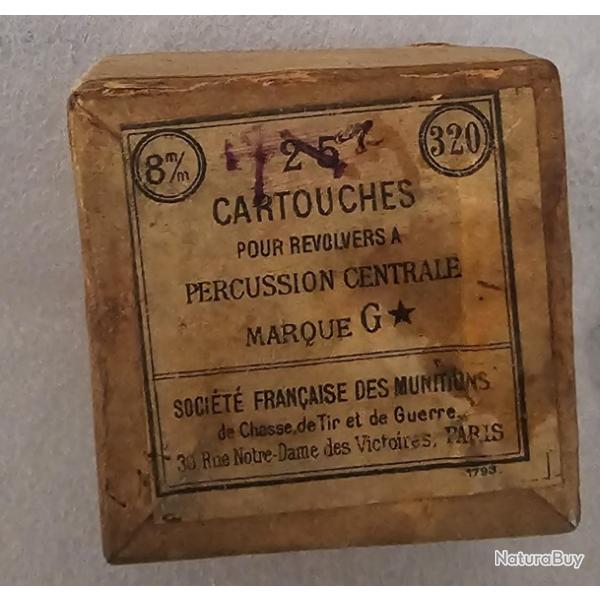 Boite de 25 cartouches Cal.320 Poudre Noire