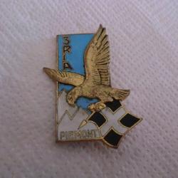 insigne &eacute;mail 3&deg; RIA  piemont  r&eacute;giment d'infanterie alpine  /  drago paris