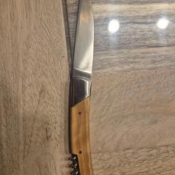 Couteau Thiers mod&egrave;le Compagnon par D.Ponson avec tire-bouchon.  &Eacute;tat neuf