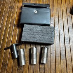 LOT DE TROIS CHOKES CALIBRE 12 AVEC CLEF A CHOKE ET RANGEMENT