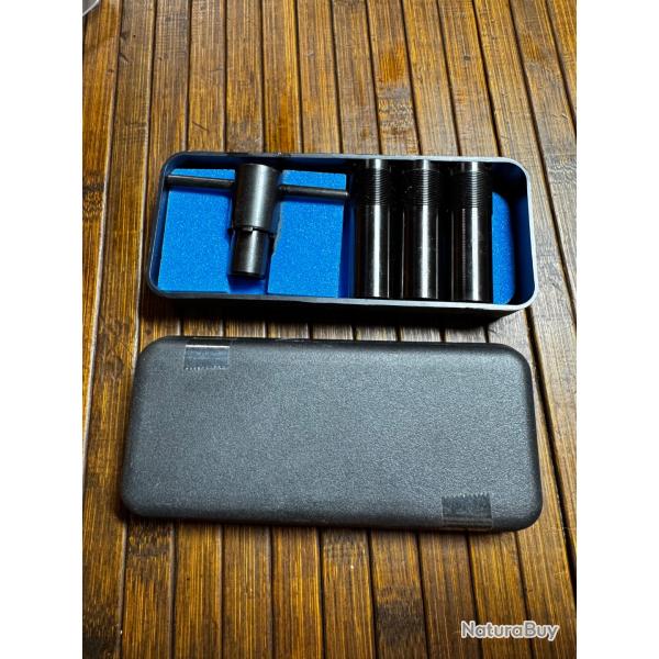 Coffret 3 chokes internes calibre 20 avec cl� � �tat neuf