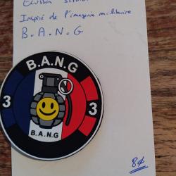 &Eacute;cusson scratch inspirer de l'imagerie militaire b a n g