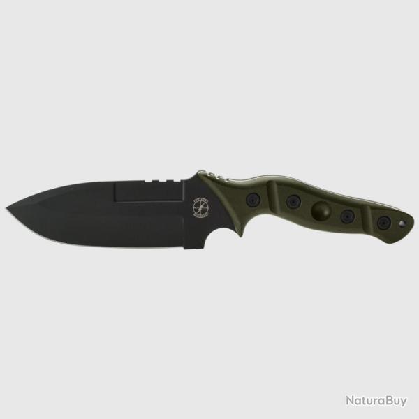 Couteau Fixe Sniper MAMU Lame Acier 420HC Manche G10 Vert OD �tui Plastique SBMAMUODGBLK