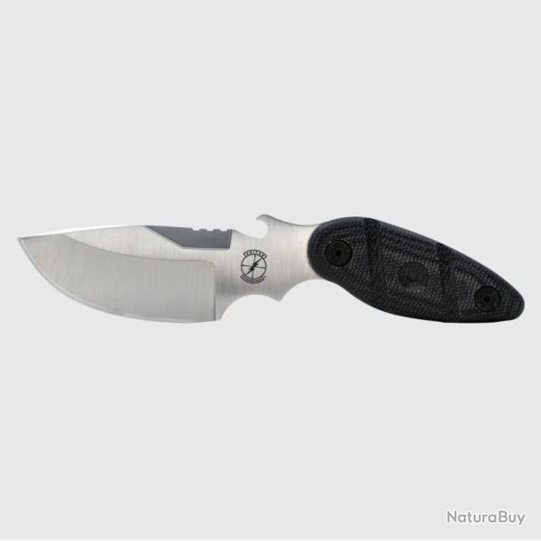 Couteau Fixe Sniper Skinner Lame Acier SUJ2 Manche Micarta Noir �tui Plastique Made In Taiwan SB011