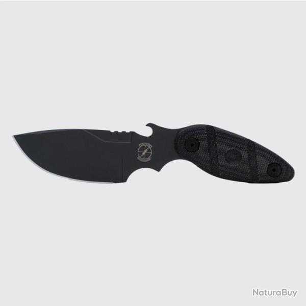 Couteau Fixe Sniper Skinner Lame Acier SUJ2 Manche Micarta Noir �tui Plastique Made In Taiwan SB010