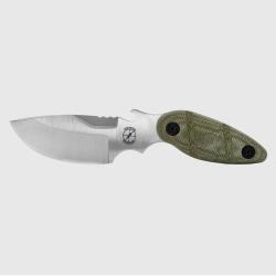 Couteau Sniper Skinner Lame Acier SUJ2 Manche Micarta Vert OD &Eacute;tui Plastique Made In Taiwan SB013