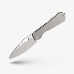 Couteau Flytanium Theory Lame Acier CPM-20CV Manche Titane Gris Framelock Made In Taiwan FLY1481S