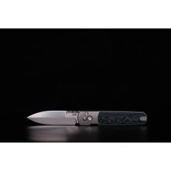 Couteau CJRB Perfect Locust Lame Acier S90V Manche Titane Carbone Noir Bleu Button Lock J1951GFCG1
