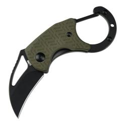 Couteau CJRB Anansi Lame Acier AR-RPM9 Manche G10 Vert Linerlock J1964BGN