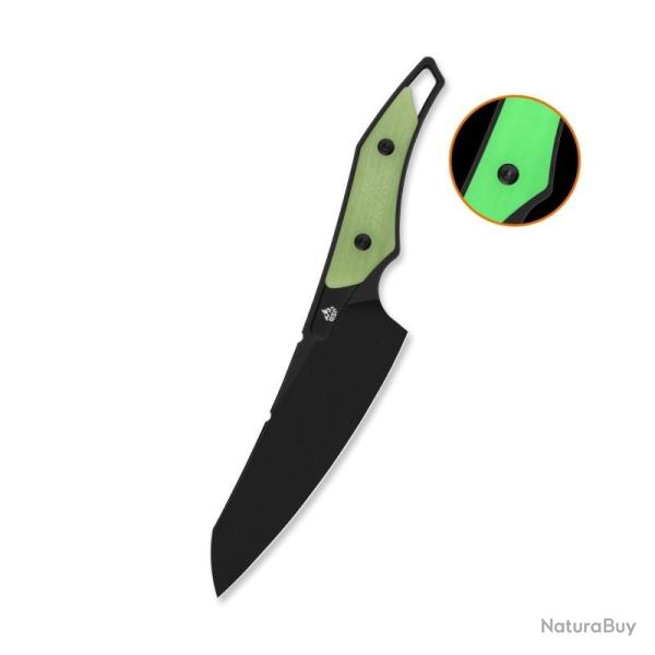 Couteau Fixe QSP T-Cook Lame Acier Nitro-V Manche G10 Vert �tui Kydex QS172B2