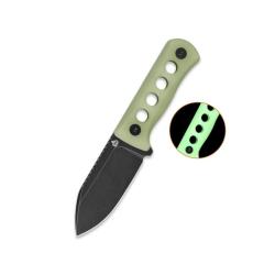 Couteau Fixe QSP Canary Lame Acier 14C28N Manche R&eacute;sine Vert &Eacute;tui Kydex QS141K2