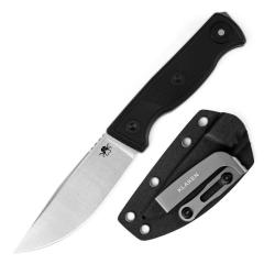 Couteau Fixe Klaken Citadel Lame Acier 14C28N Manche G10 Noir &Eacute;tui Kydex KKNZ067