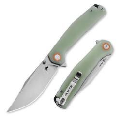 Couteau Pliant Klaken Lancet Lame Acier 14C28N Manche G10 Jade Linerlock Flipper KKNJ335JDWT