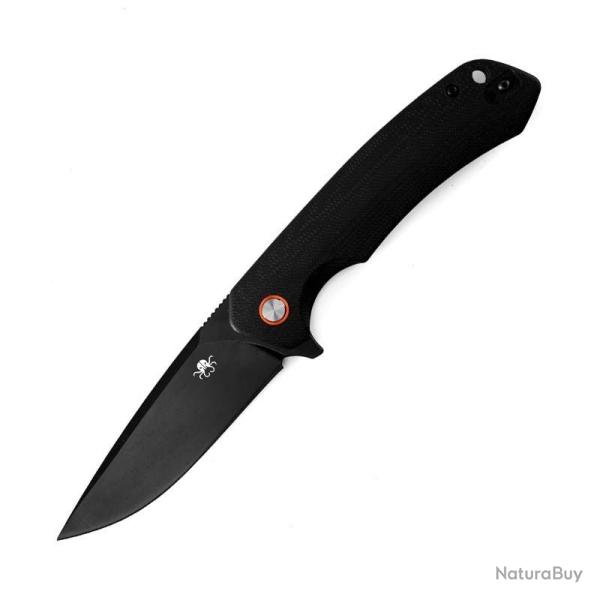 Couteau Pliant Klaken Ridge Lame Acier D2 Manche G10 Noir Linerlock Flipper KKNJ146BKB