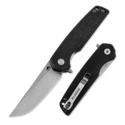 Couteau Pliant Klaken Drift Pro Lame Acier 14C28N Manche Micarta Noir Linerlock Flipper KKNJ145SBK