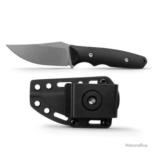 Couteau Fixe Vosteed H-Back Lame Acier Nitro-V Manche G10 Noir �tui Kydex VOSD0404