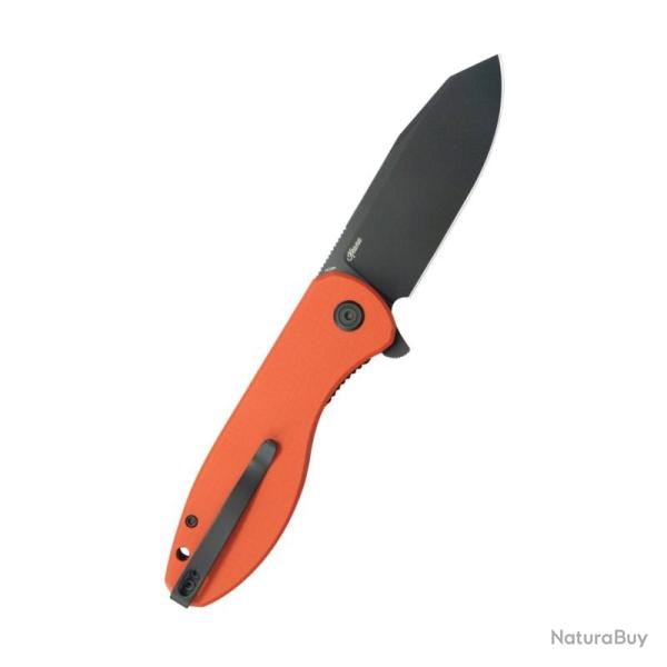 Couteau Kubey Master Chief Lame Acier 14C28N Manche G10 Orange Linerlock KUB358O